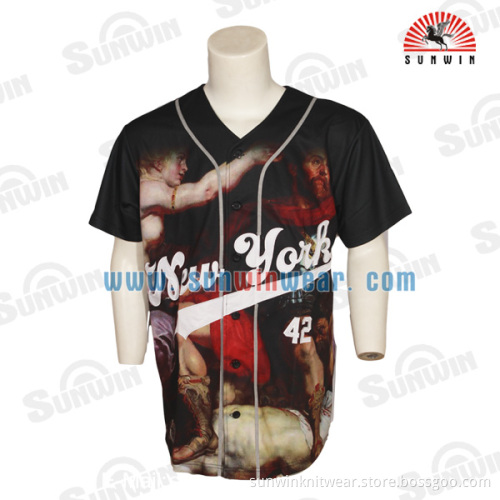 2017 custom digital wholesale baseball jersey fashion blank baseball jersey